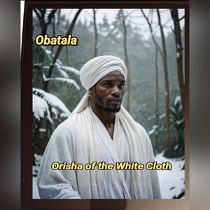 Obatala Orisha of the White Cloth In A Glass Front Frame 8x10 Picture AI wall